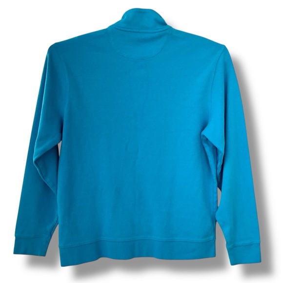 Vineyard Vines Men's Saltwater Aqua Teal Blue Zip-Up Sweater Sweatshirt Medium - Picture 3 of 15